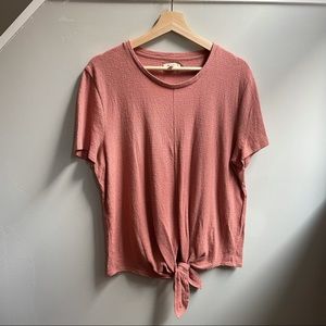 Madewell Modern Tie-Front Top XL pink/mauve